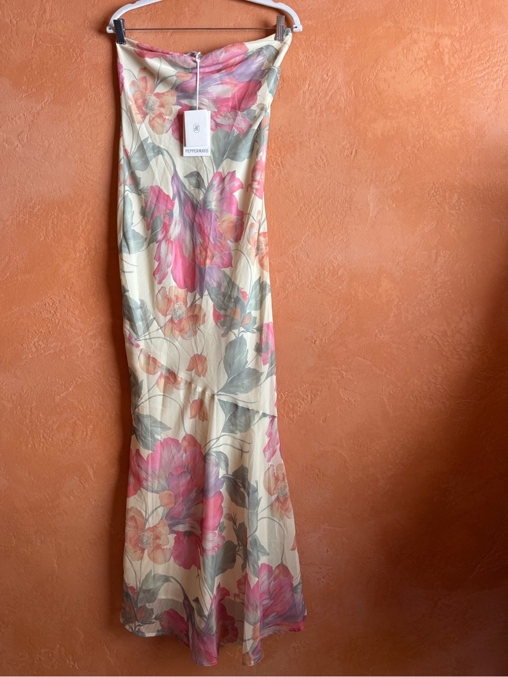 Peppermayo Under The Pagoda Maxi Dress NWT Floral Strapless Maxi Size US 6